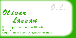 oliver lassan business card